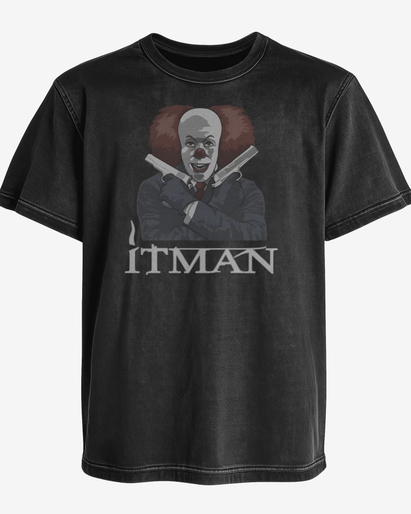 Polera desgastada Negro de Itman