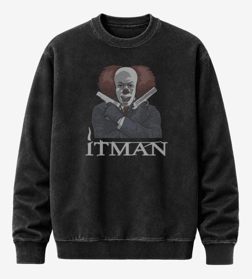Poleron Polo Acid Wash Negro de Itman