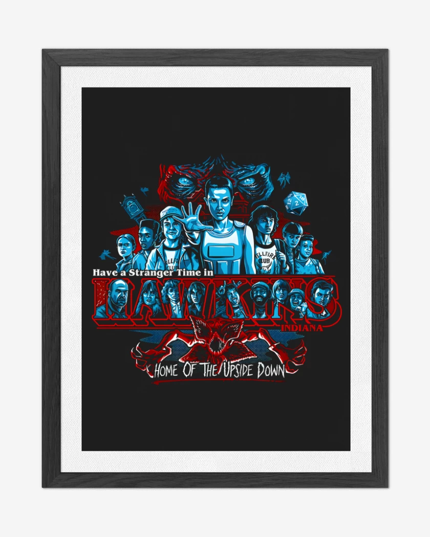 Cuadro decorativo Negro de Stranger Hawkins