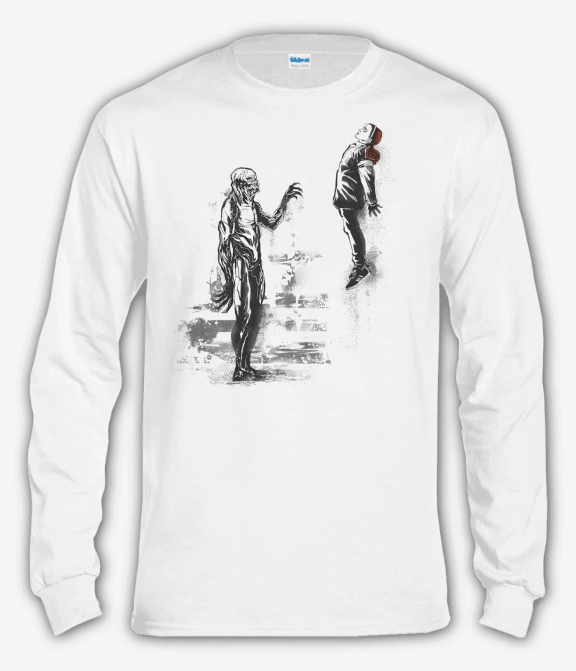 Polera manga larga Blanco de Muro de Vecna
