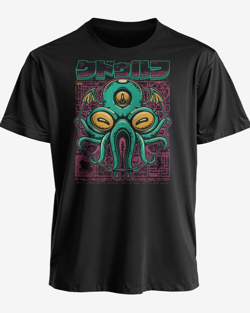 Polera premium Negro de Cuthelhu