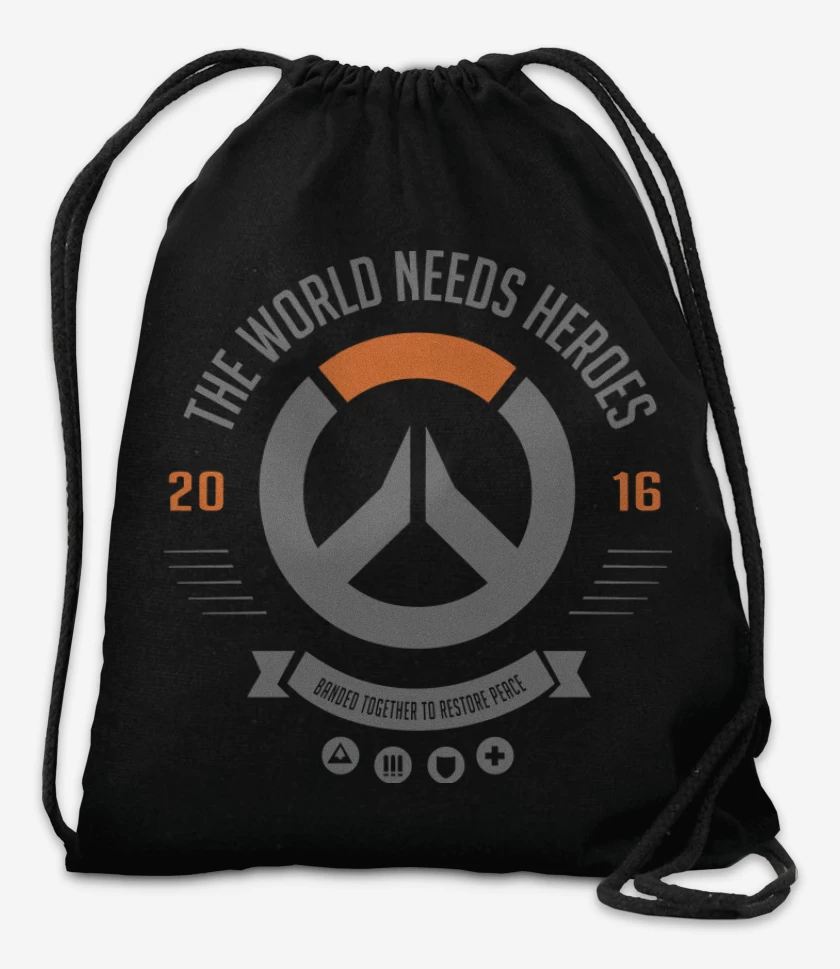 Mochila Negro de The world needs heroes