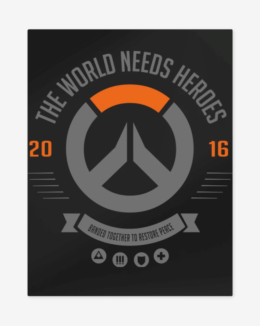 Print metalico The world needs heroes