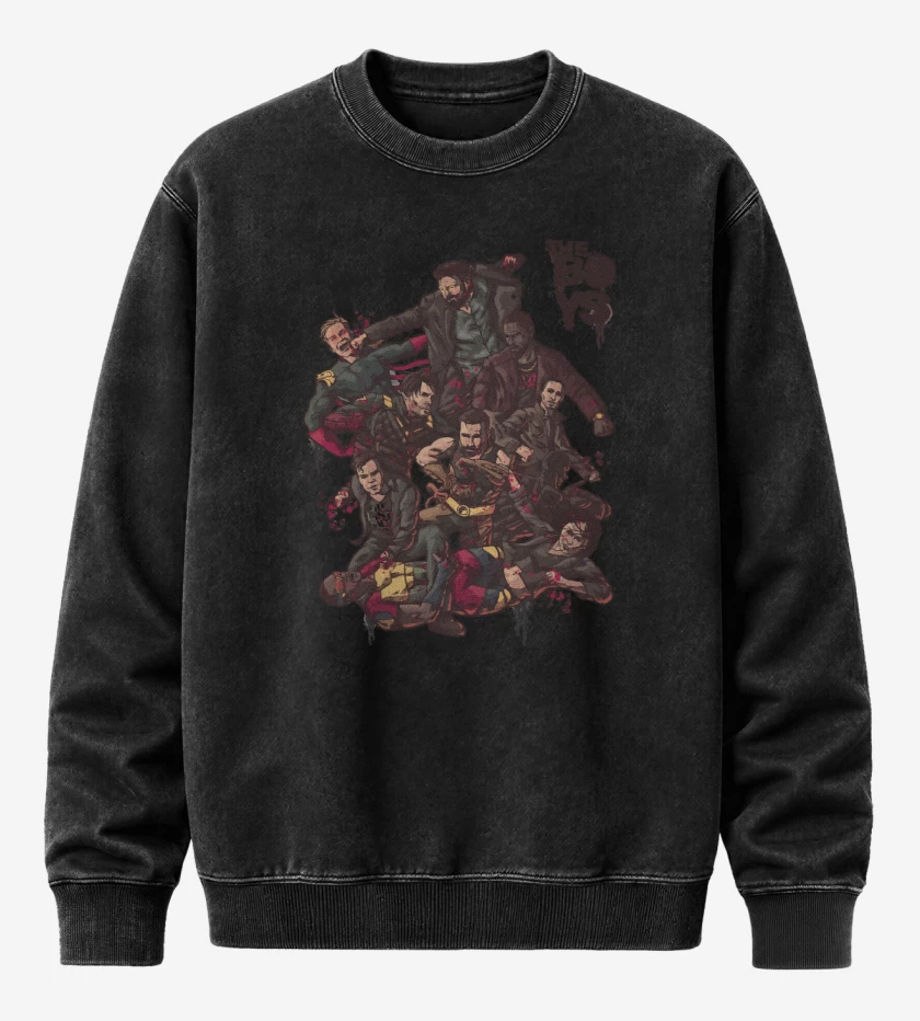 Poleron Polo Acid Wash Negro de The Boys