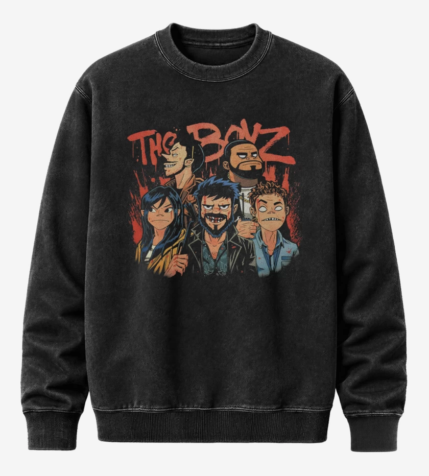 Poleron Polo Acid Wash Negro de The Boyz