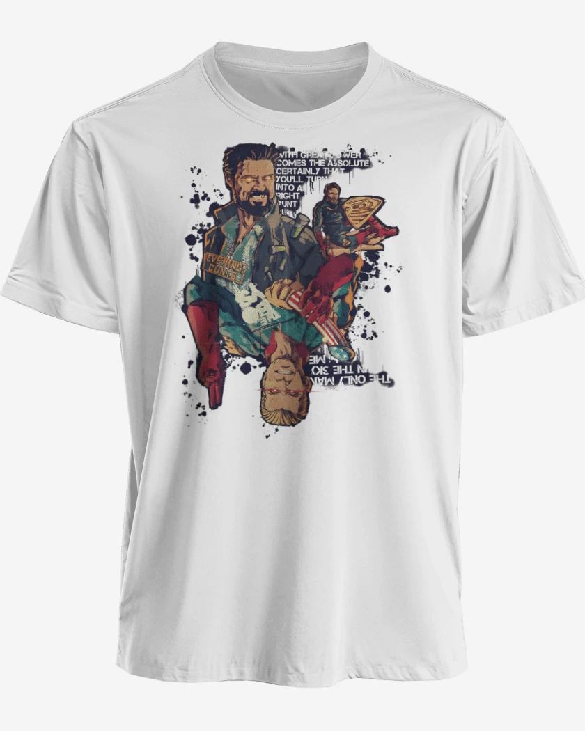 Polera premium Blanco de Butcher x Homelander