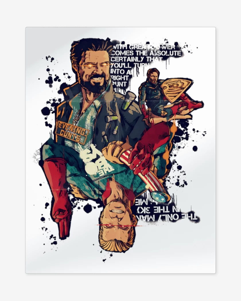 Print metalico Butcher x Homelander