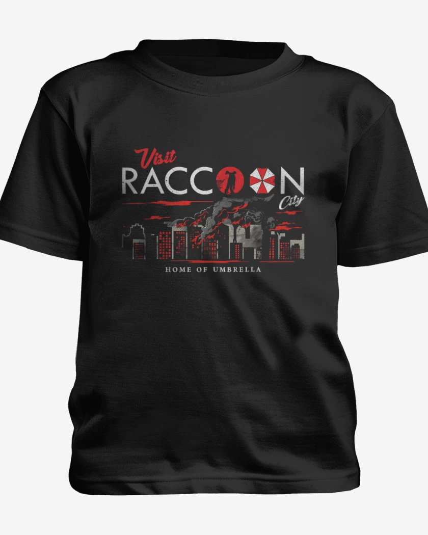 Polera de niño Visit Racoon city