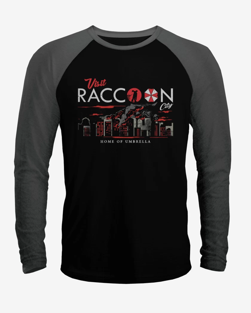 Polera Raglan Visit Racoon city
