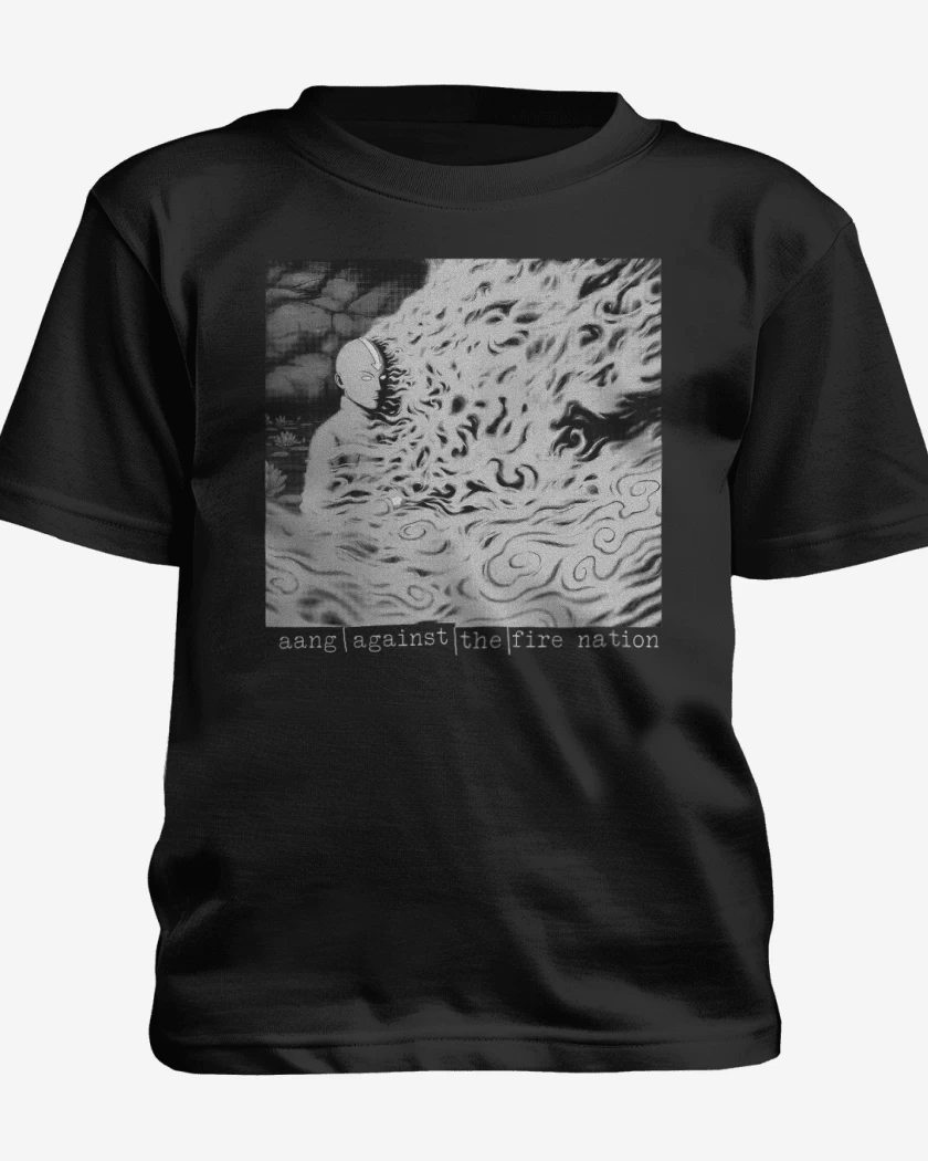 Polera de niño Negro de Aang against the machine