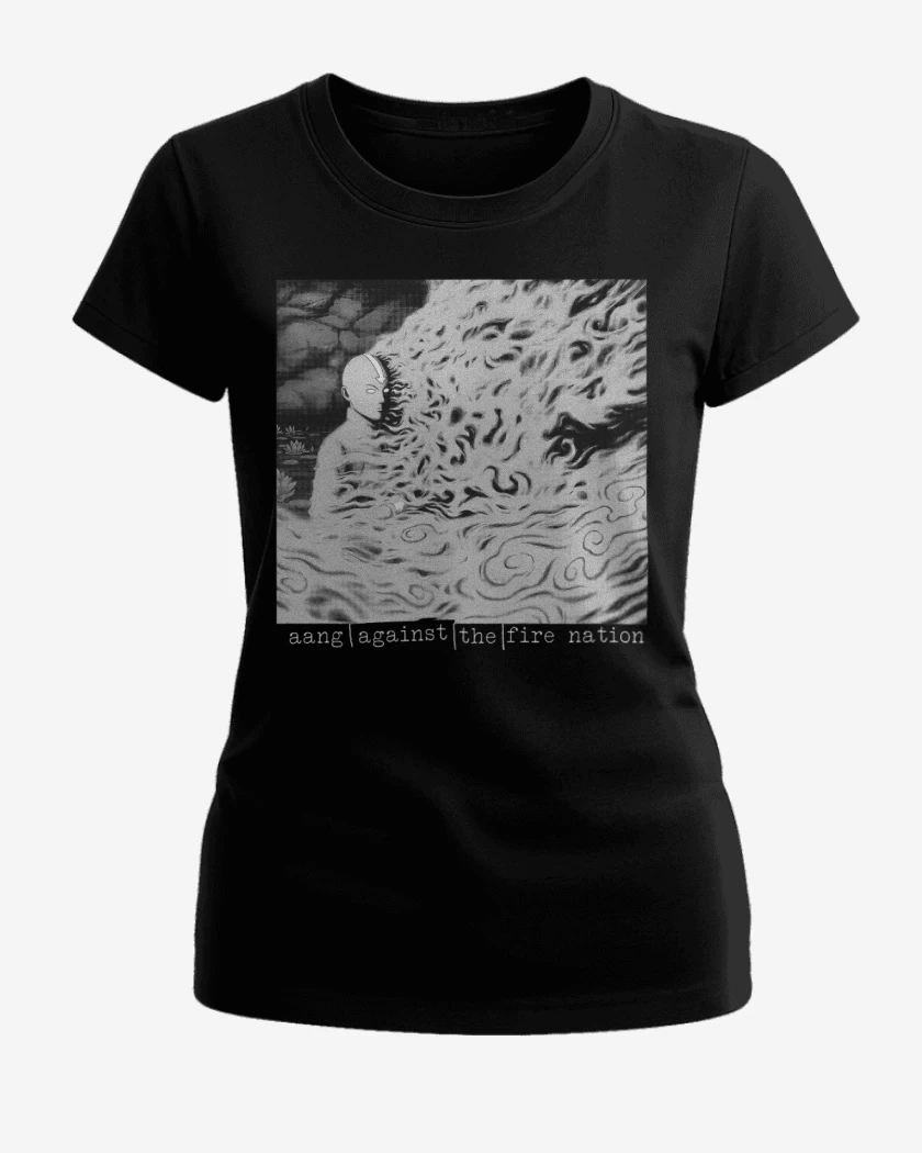 Polera de Mujer Negro de Aang against the machine