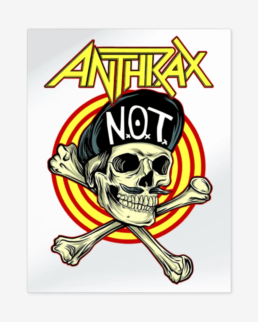 Print metalico Blanco de Anthrax NOT