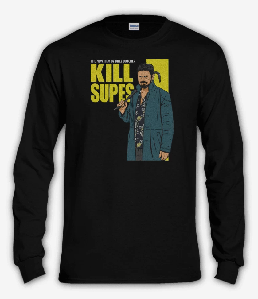 Polera manga larga Negro de Kill Supes