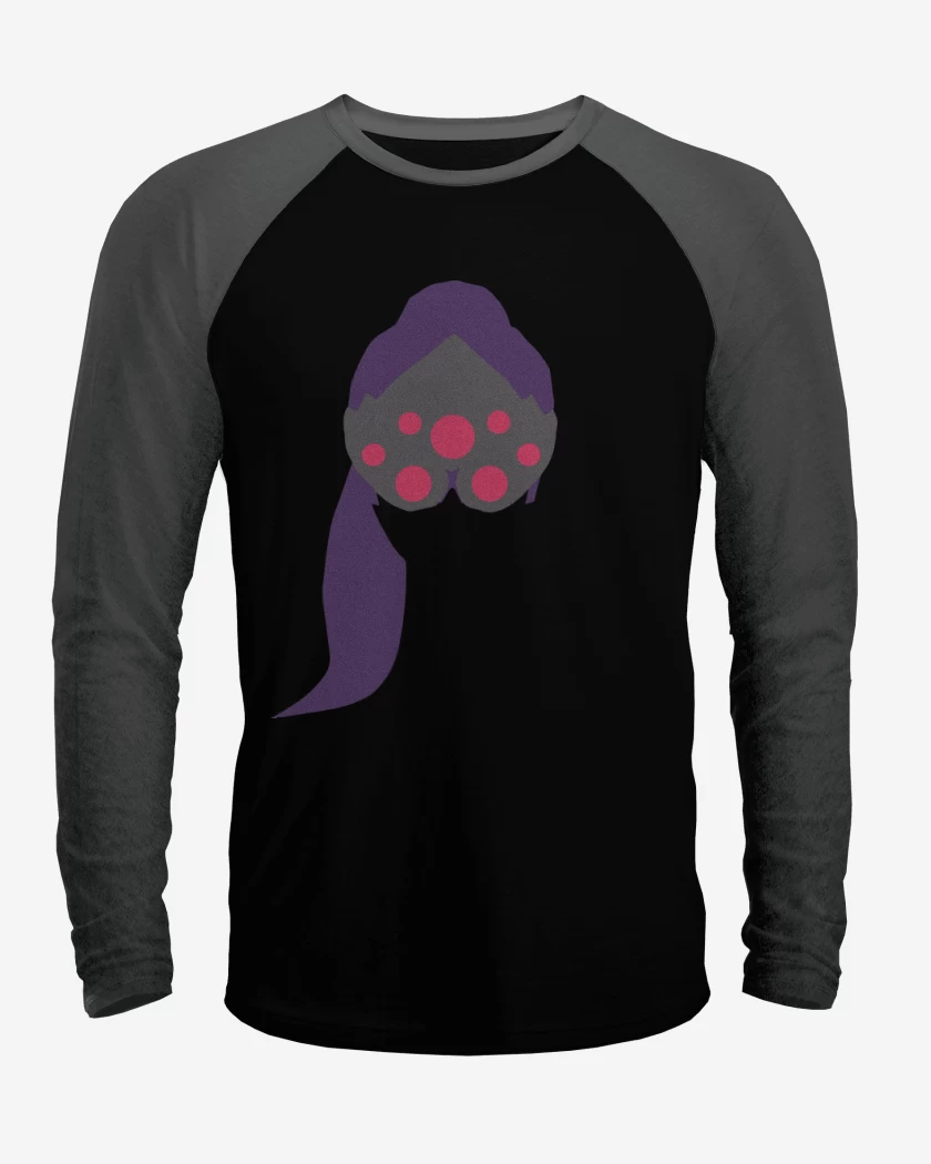 Polera Raglan Negro / Negro Heather de Widowmaker