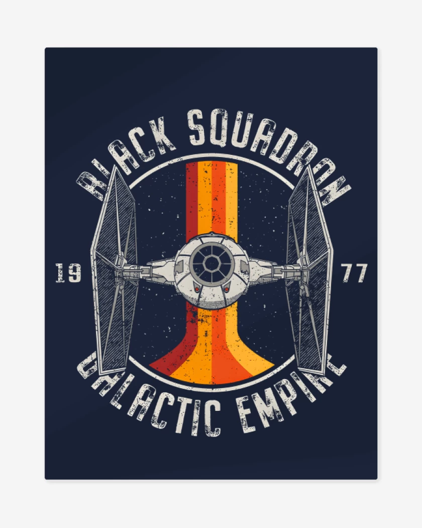 Print metalico Azul Marino de Black squadron Galactic