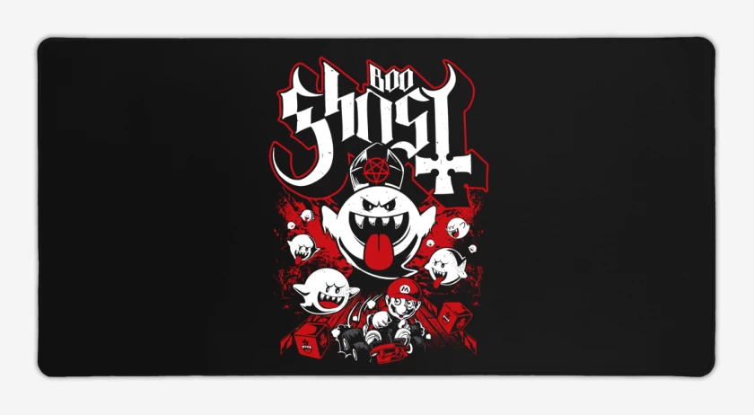 Mouse pad Gamer Negro de Boo Ghost