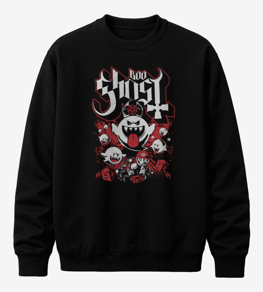 Poleron polo Negro de Boo Ghost