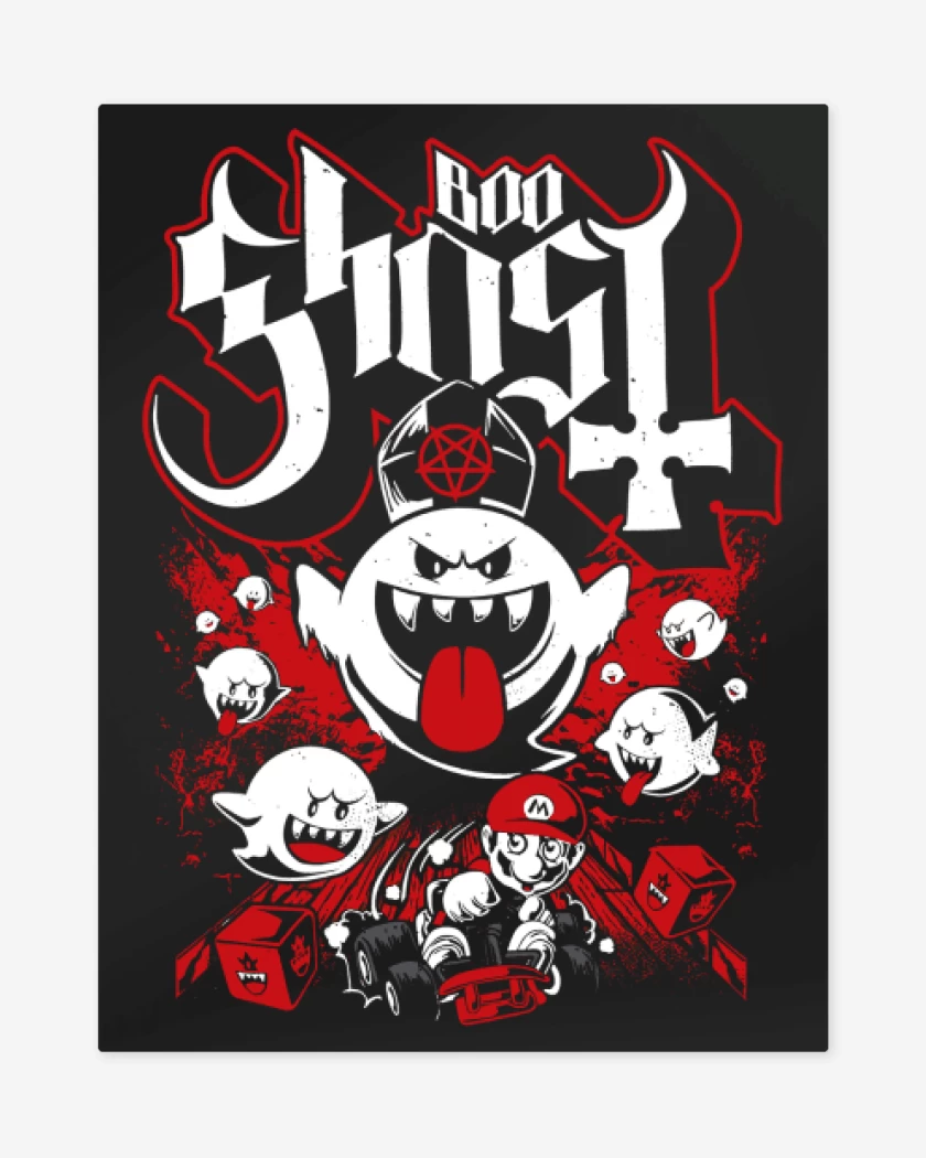Print metalico Negro de Boo Ghost