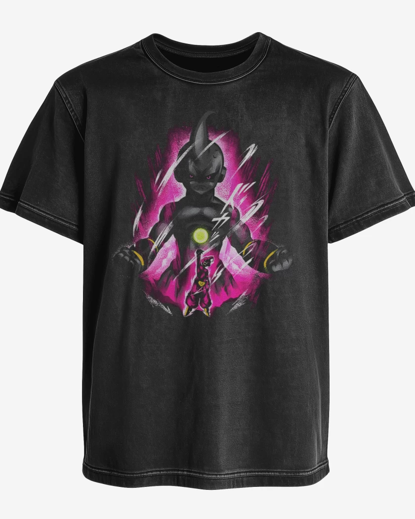 Polera desgastada Negro de Buu