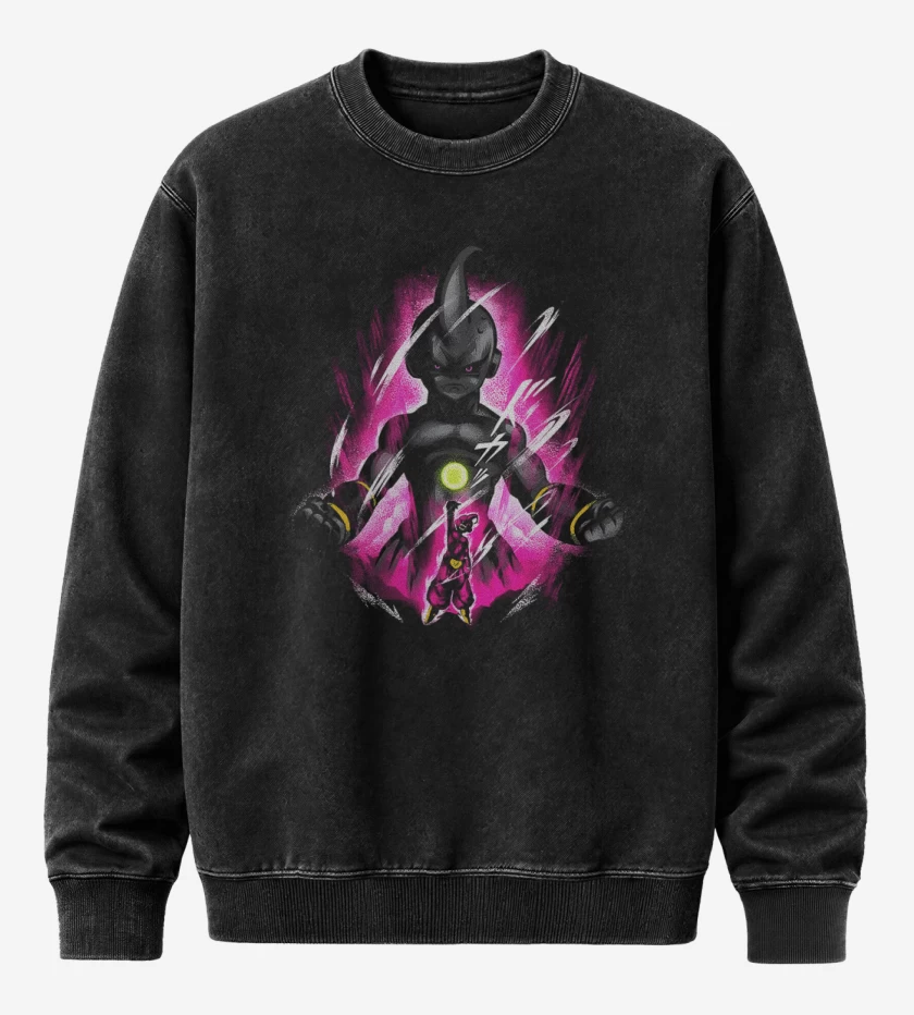 Poleron Polo Acid Wash Negro de Buu