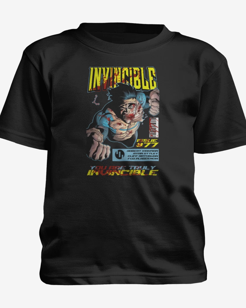 Polera de niño Negro de Invencible