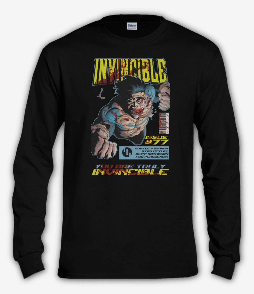 Polera manga larga Negro de Invencible