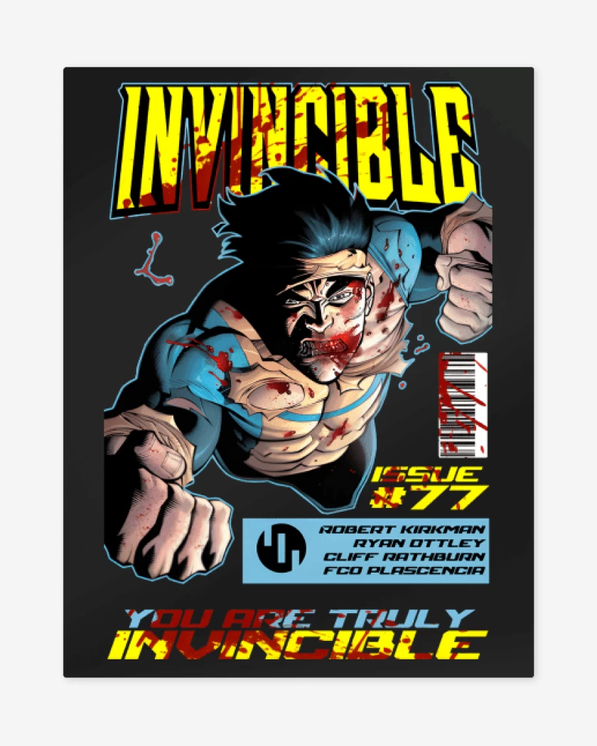Print metalico Negro de Invencible