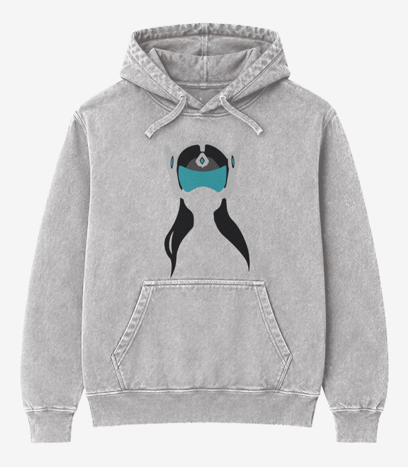 Poleron Canguro Acid Wash Gris Melange de Symmetra