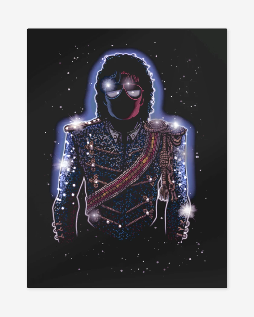 Print metalico Negro de Jackson Moonwalk