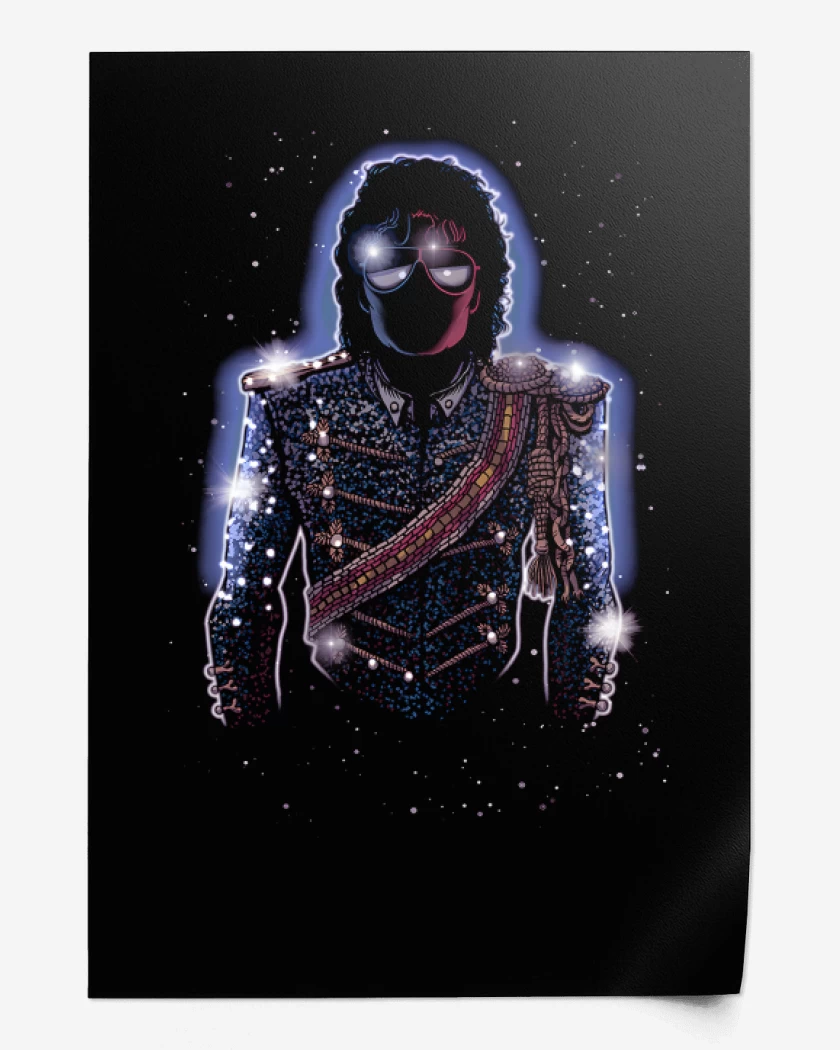 Print Negro de Jackson Moonwalk