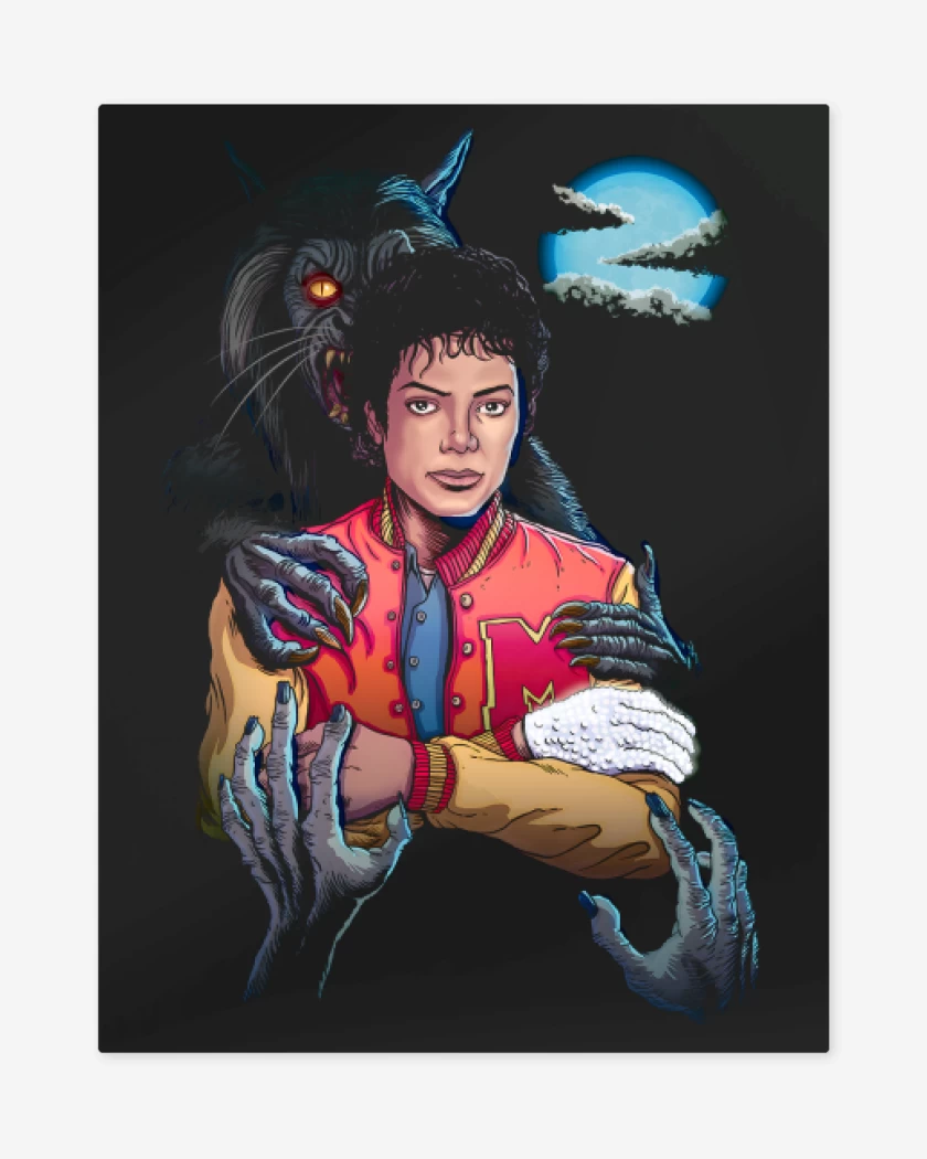 Print metalico Negro de Jackson Thriller