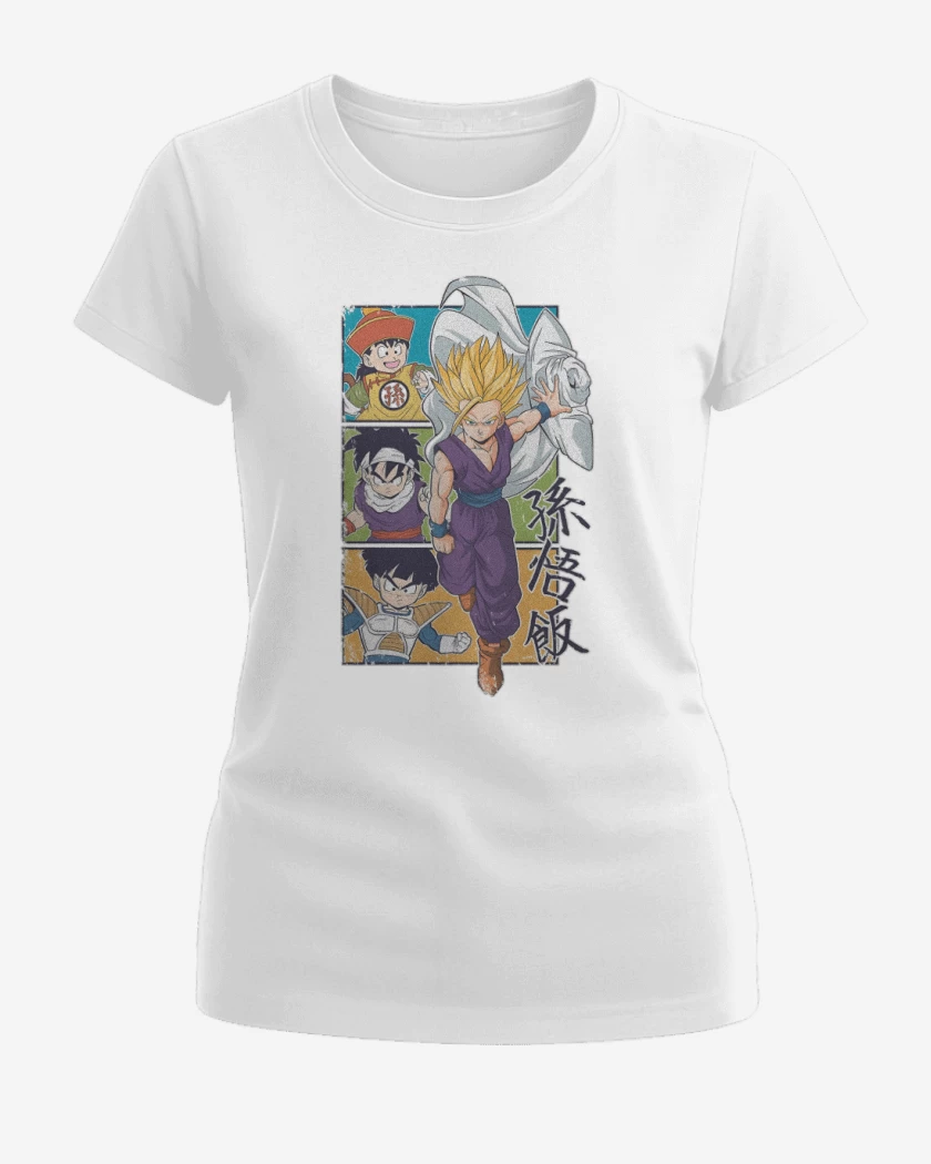 Polera de Mujer Blanco de Son Gohan 