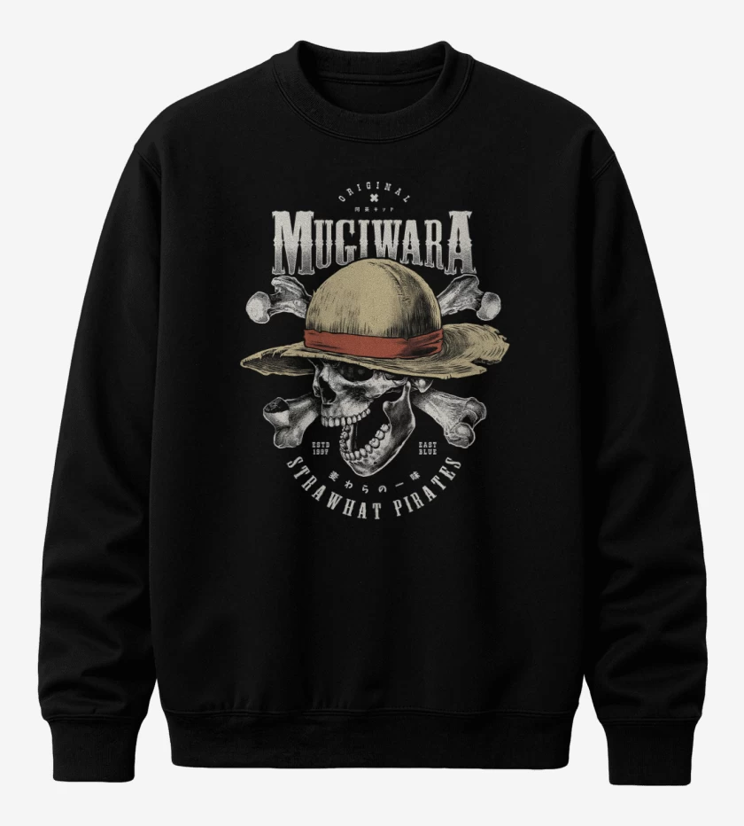 Poleron polo Negro de Mugiwara
