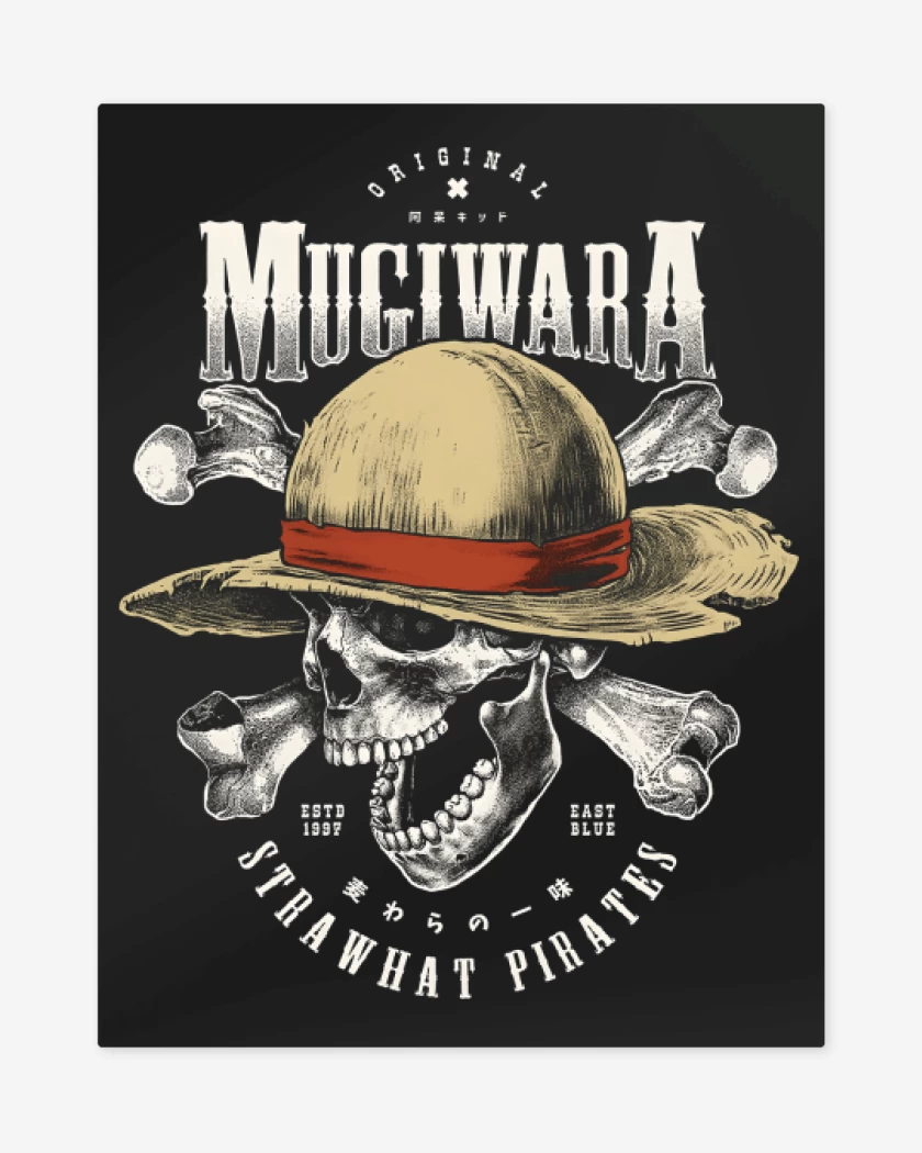 Print metalico Negro de Mugiwara