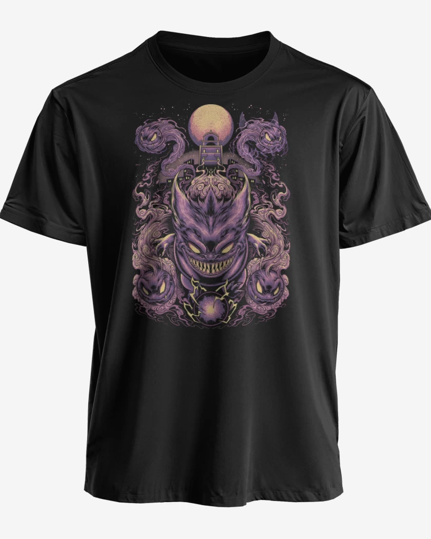 Polera premium Negro de Fantasmas Monstruosos