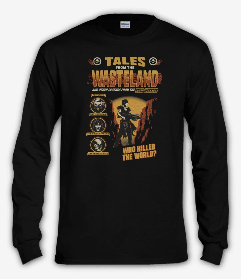 Polera manga larga Negro de Cuentos del Road Warrior