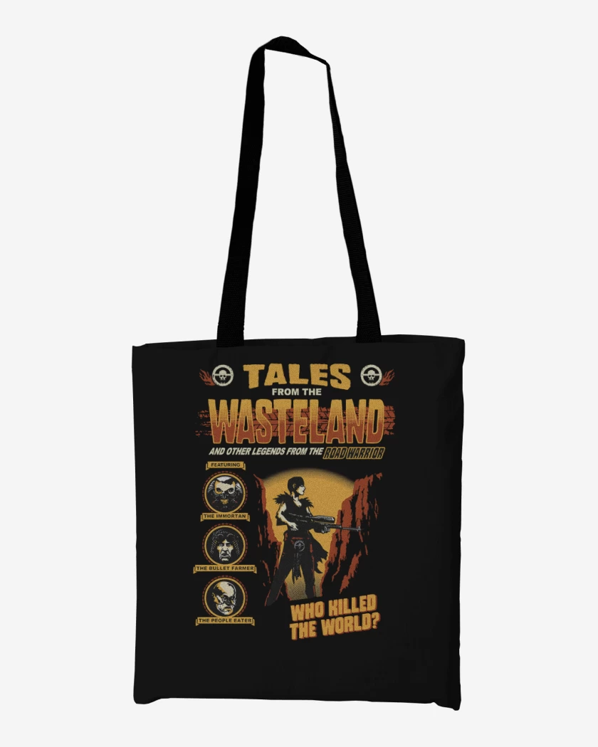 Totebag Negro de Cuentos del Road Warrior
