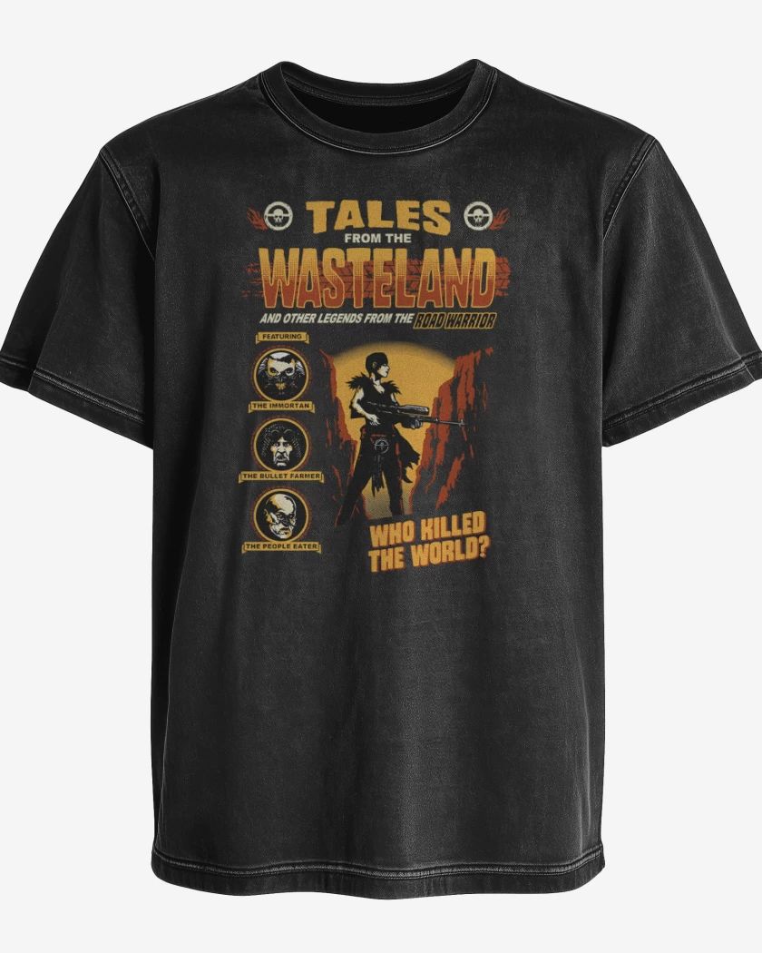 Polera desgastada Cuentos del Road Warrior
