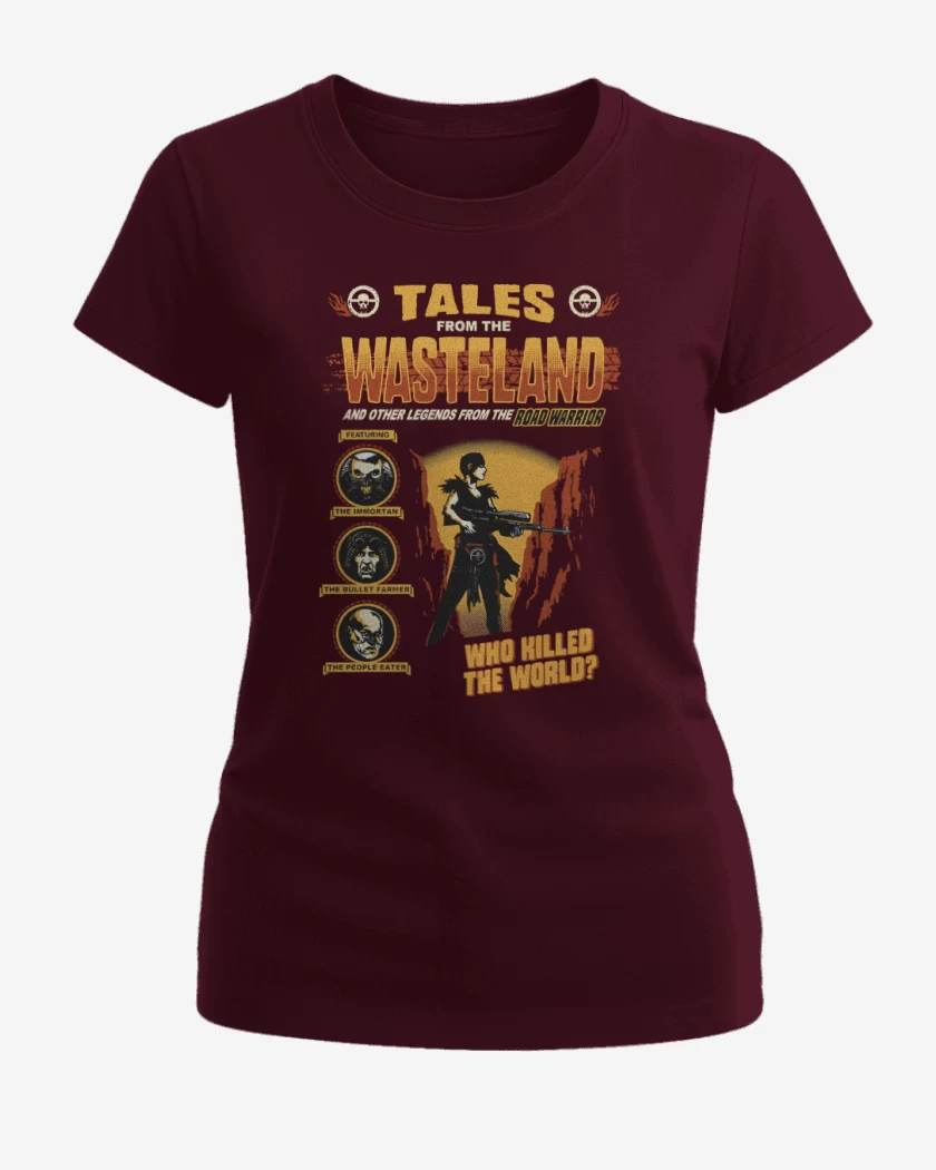 Polera de Mujer Burdeo de Cuentos del Road Warrior