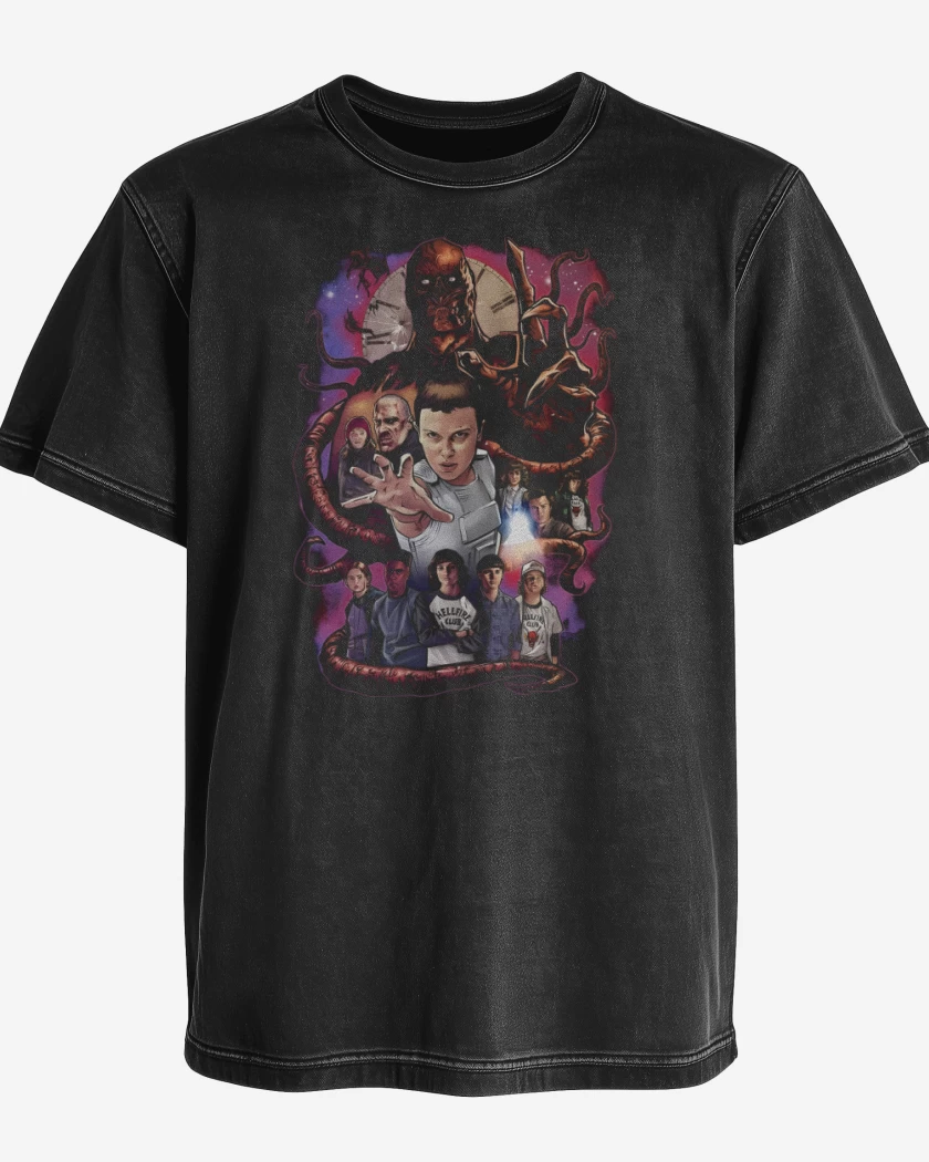 Polera desgastada Hawkins Things