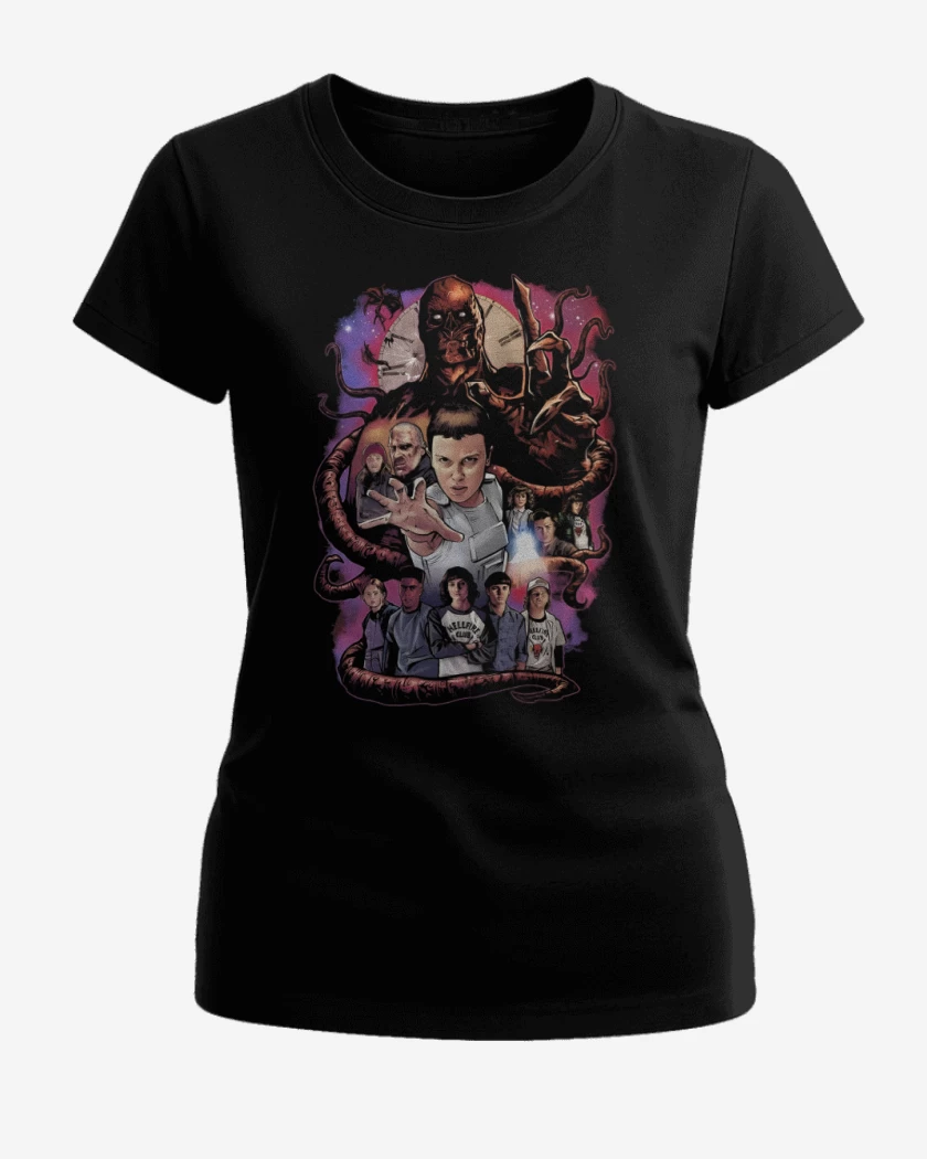 Polera de Mujer Negro de Hawkins Things