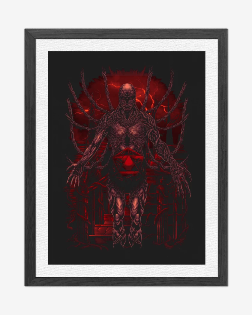 Cuadro decorativo Negro de La Hora de Vecna 