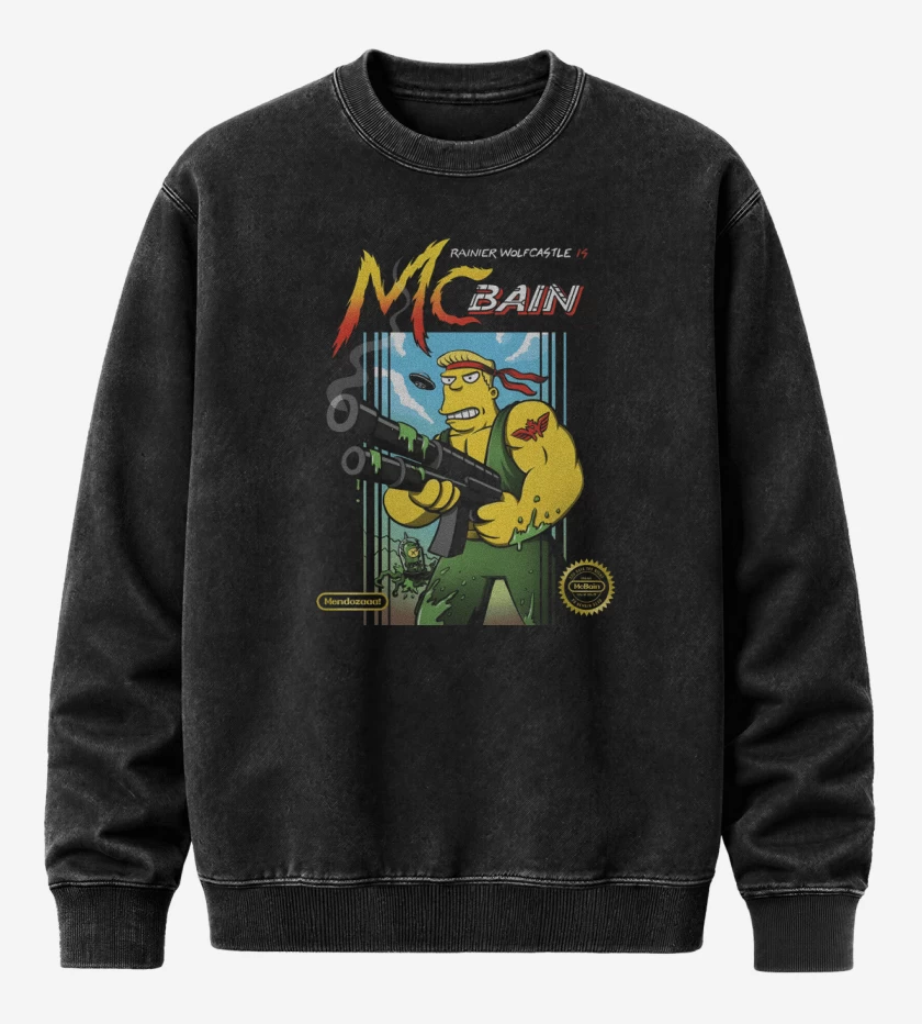 Poleron Polo Acid Wash Negro de Mc Contra