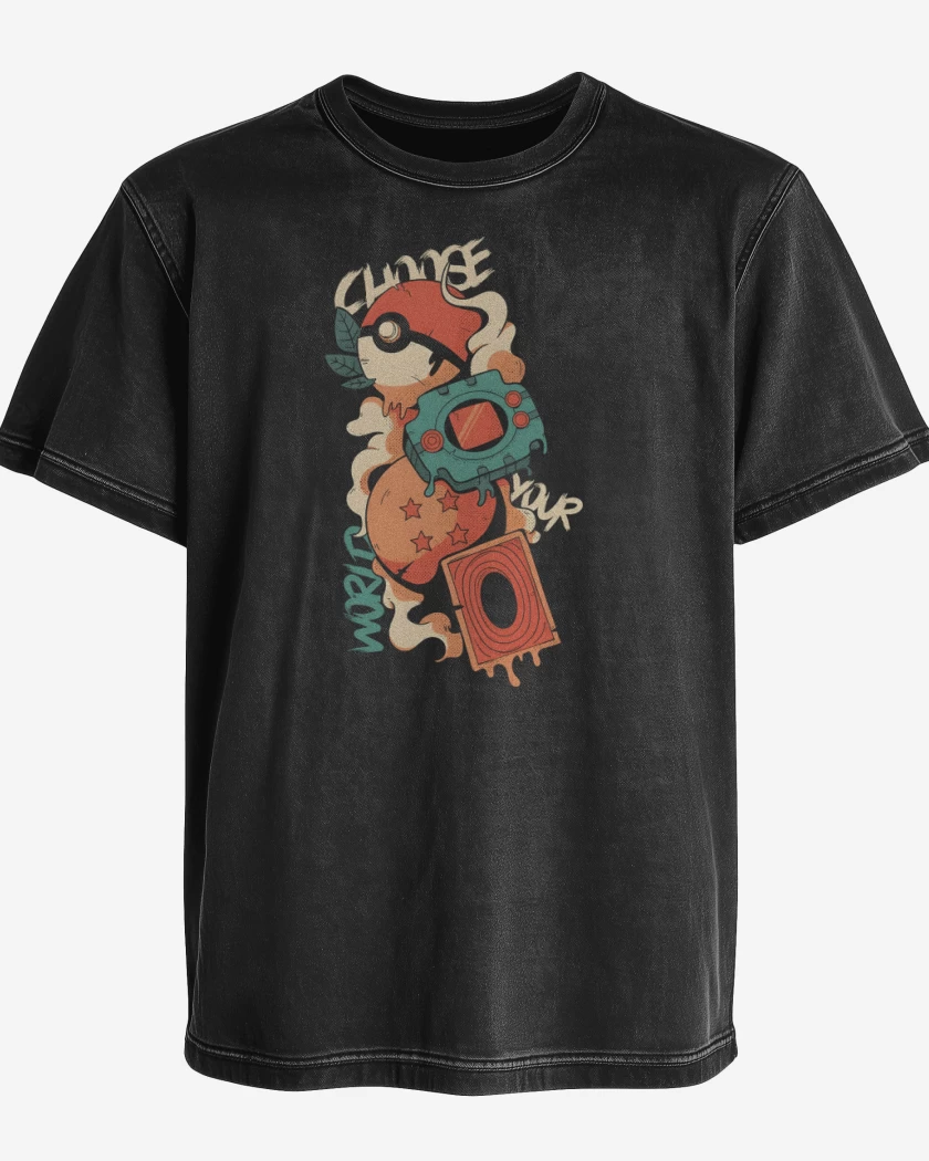 Polera desgastada Animes de Infancia