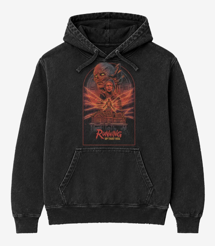 Poleron Canguro Acid Wash Negro de Running Up That Hill