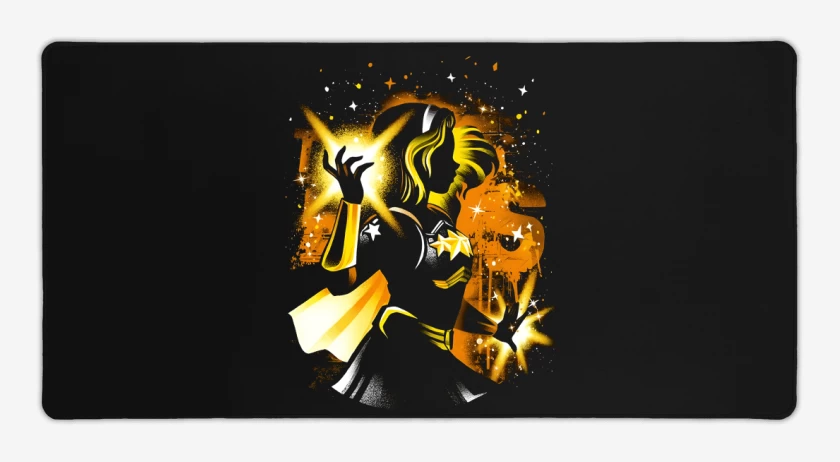 Mouse pad Gamer Negro de Luz Estelar