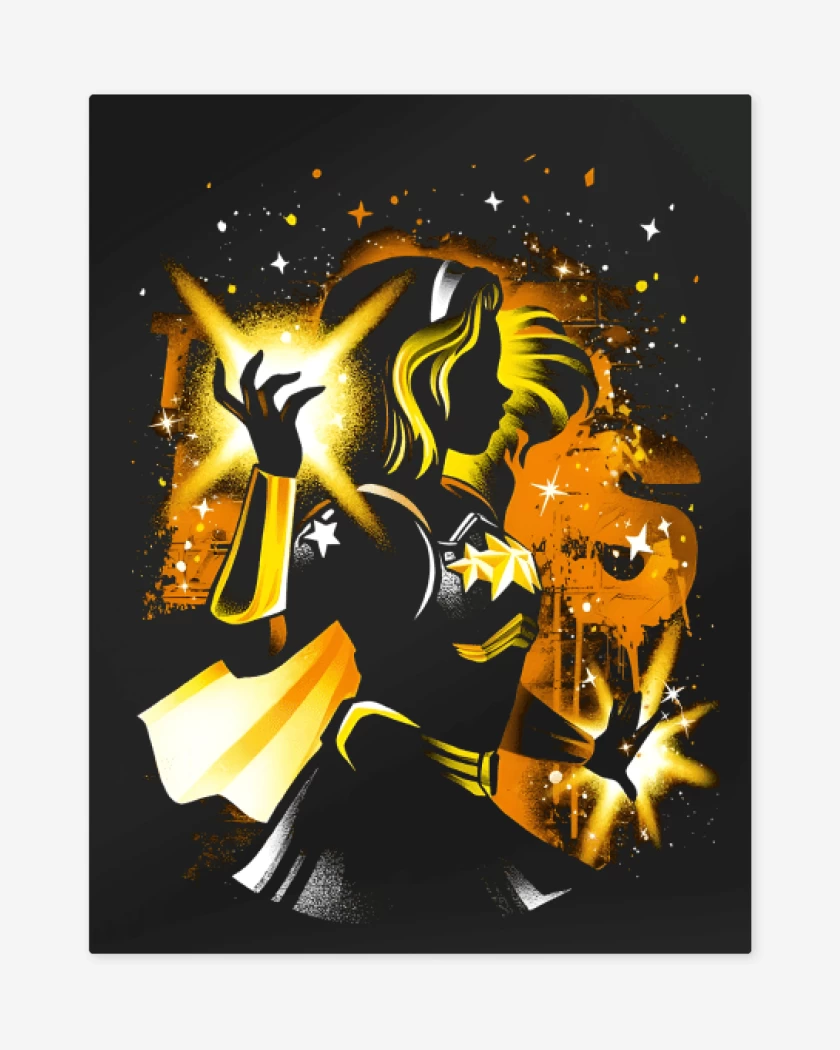 Print metalico Negro de Luz Estelar