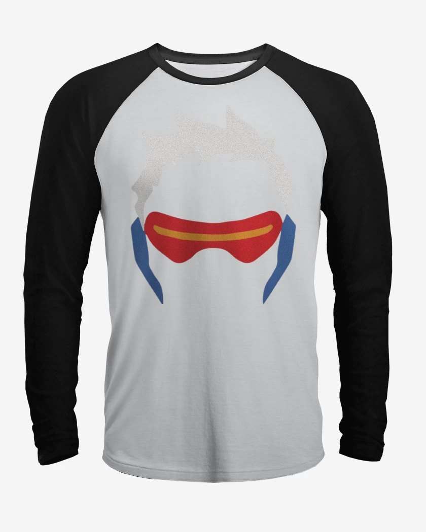 Polera Raglan Blanco / Negro de Soldier 76