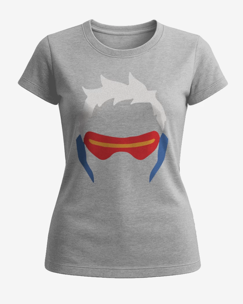 Polera de Mujer Gris Melange de Soldier 76
