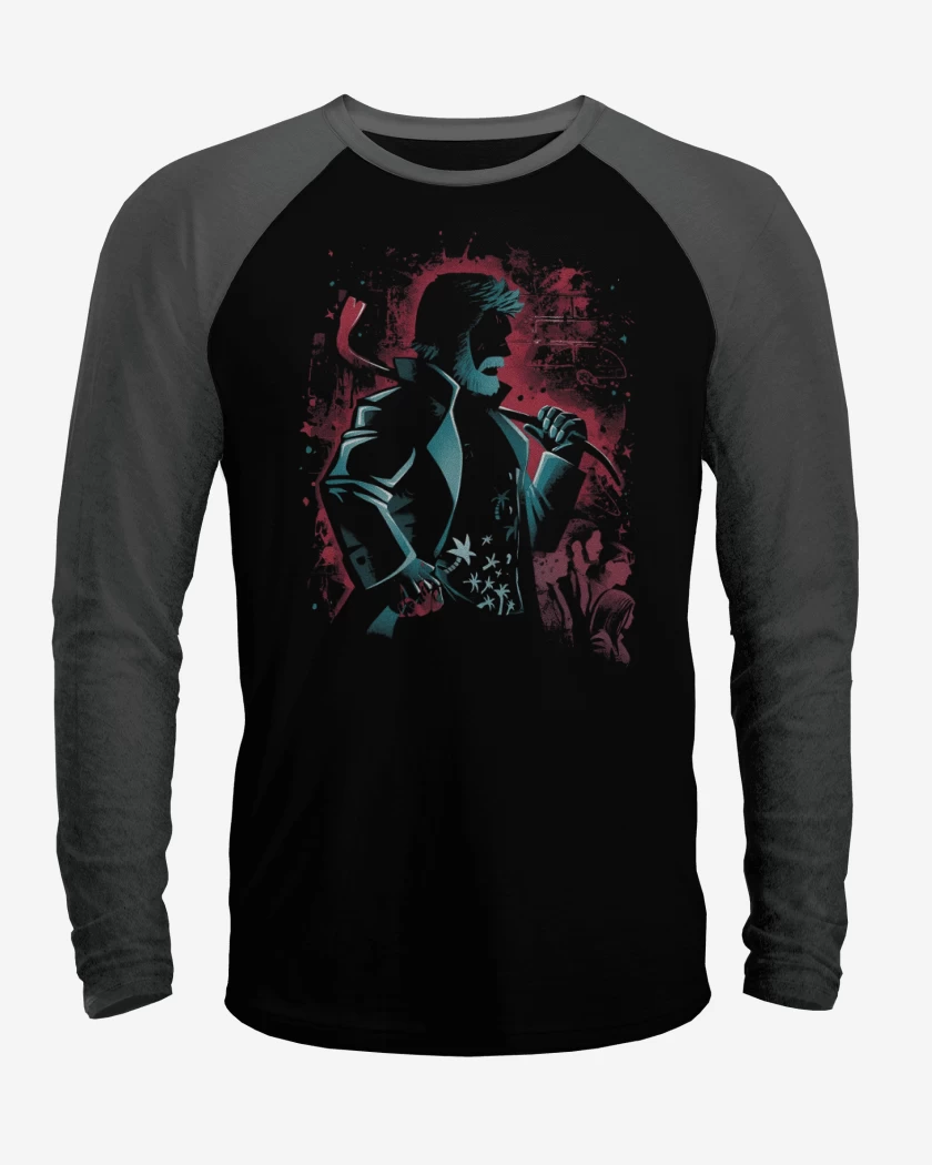 Polera Raglan Negro / Negro Heather de El Carnicero 